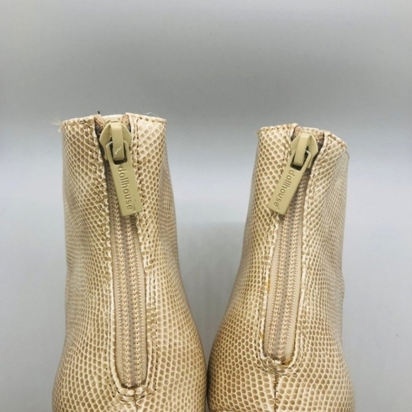 Dollhouse Cream Danger Vegan Leather Platform Stiletto Bootie Boot Size 8 - Picture 12 of 16